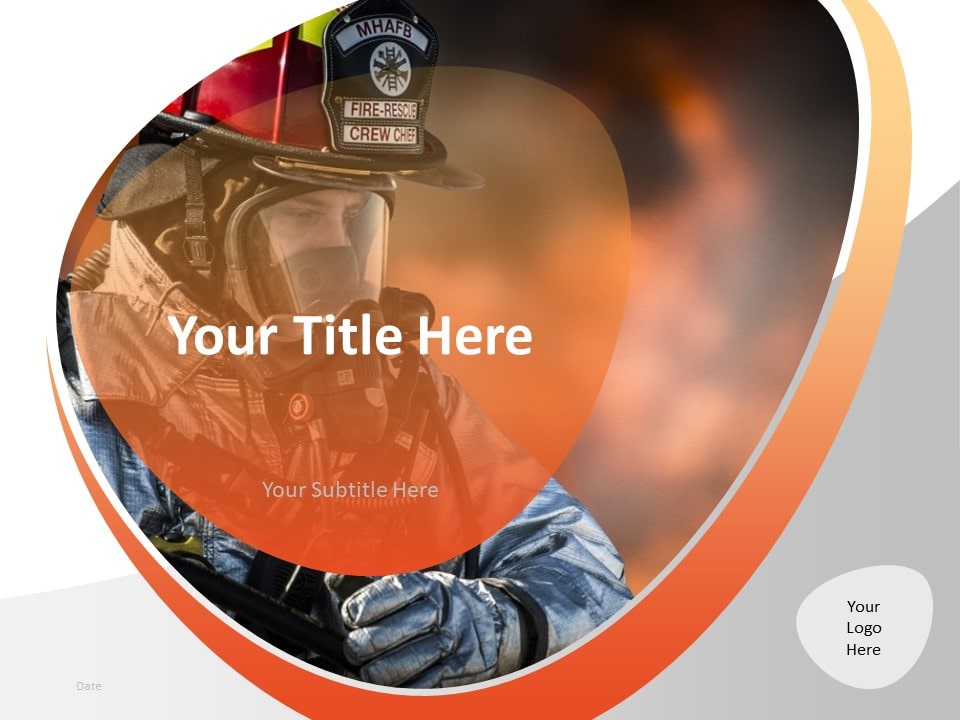 Free Firefighter PowerPoint Template - Cover Slide
