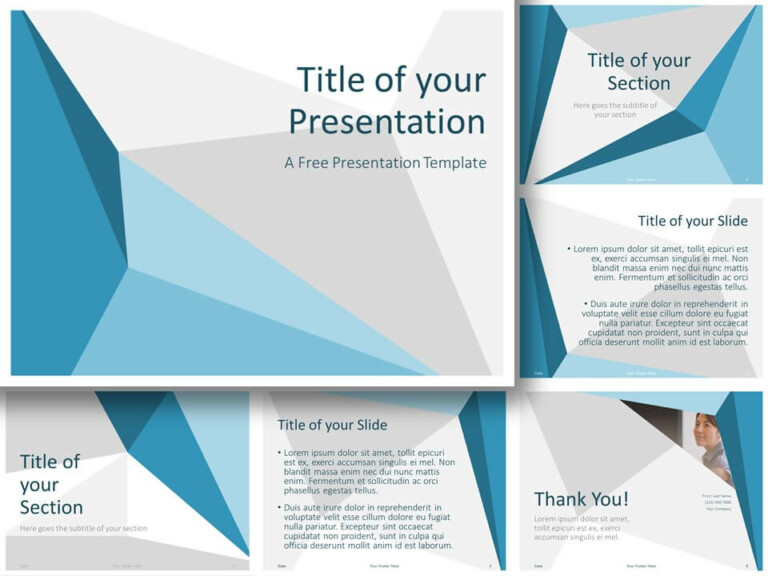 Free Abstract Origami Template for PowerPoint and Google Slides