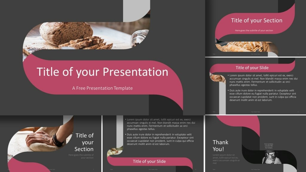 Free Twisted Strip Template for Google Slides and PowerPoint