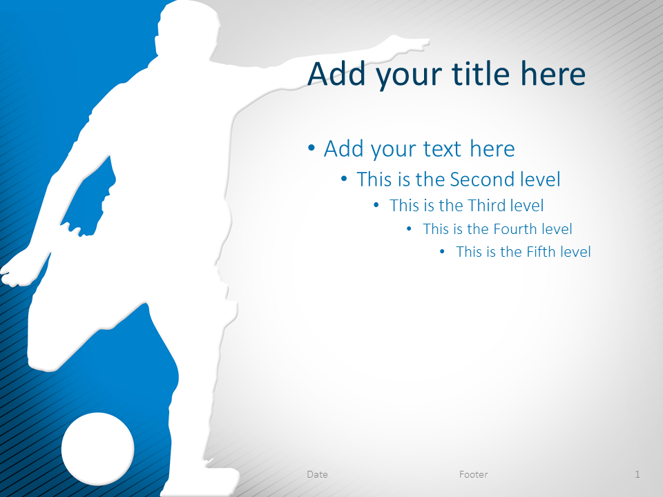 Soccer PowerPoint Template Blue