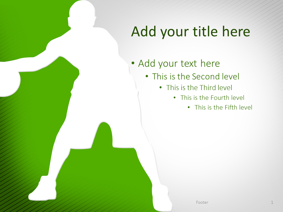 Basketball PowerPoint Template Green