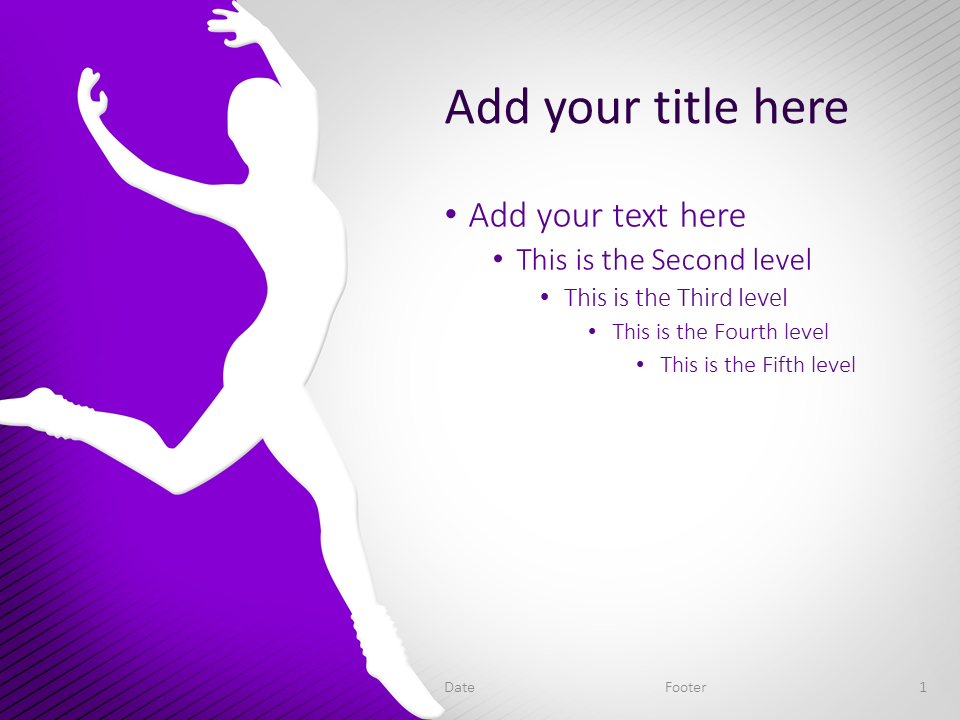 Dance PowerPoint Template Purple