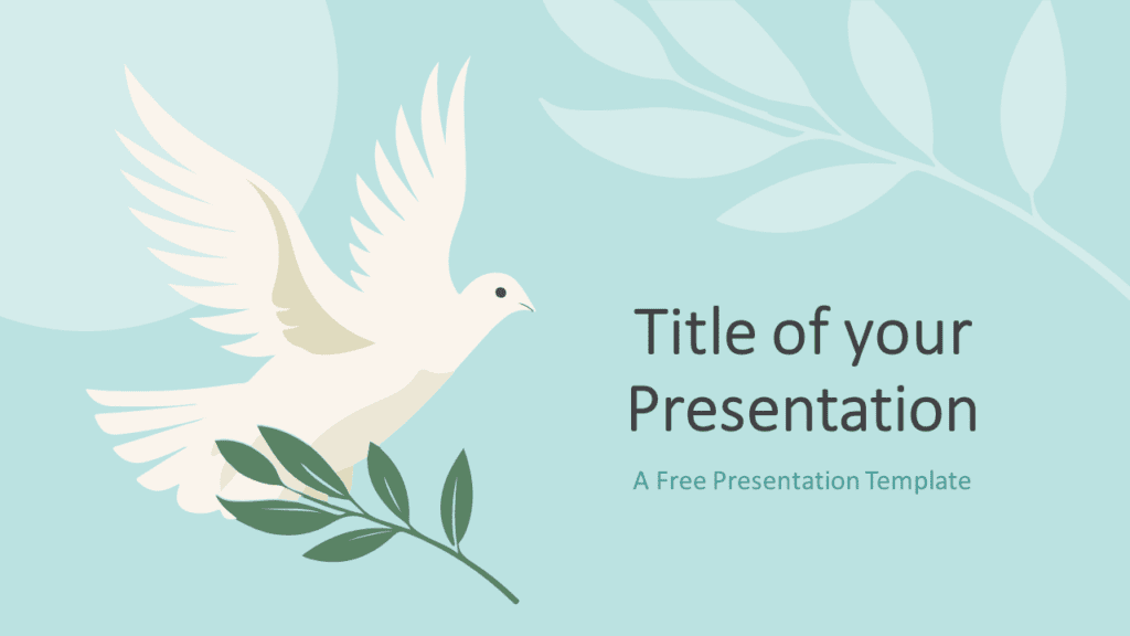 Plantilla Paloma de la Paz Para PowerPoint Y Google Slides - Diapositiva de Título