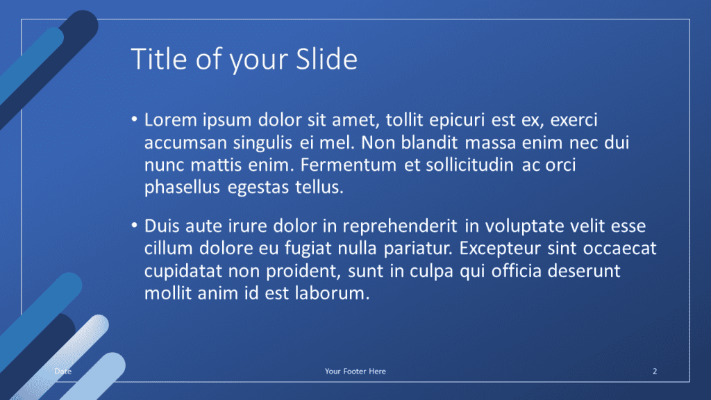 Free Dynamic Blue Gradient Template for Google Slides – Title and Content Slide (Variant 1)