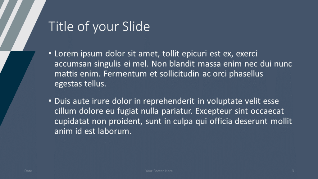 Free Abstract Parallelogram Template for Google Slides – Title and Content Slide (Variant 2)