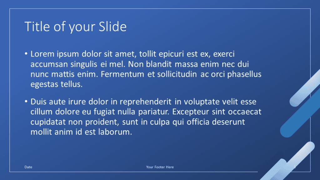Free Dynamic Blue Gradient Template for Google Slides – Title and Content Slide (Variant 2)