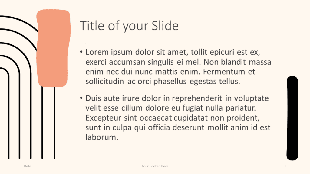 Free Mid-Century Abstract Template for Google Slides – Title and Content Slide (Variant 2)