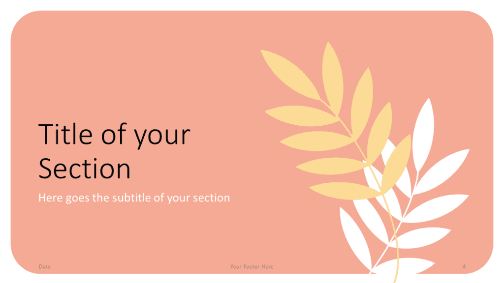 Free Floral Pastel Template for Google Slides – Section Slide (Variant 1)