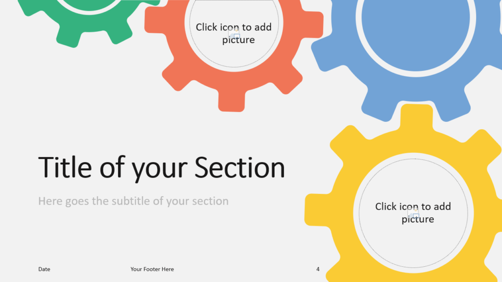 Free Gears Template for Google Slides – Section Slide (Variant 1)