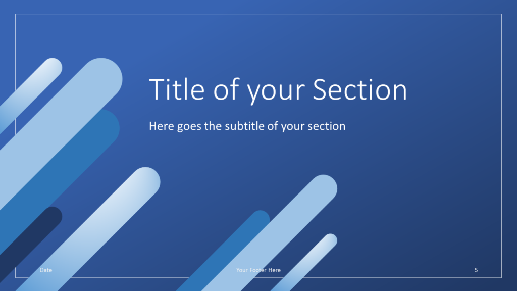 Free Dynamic Blue Gradient Template for Google Slides – Section Slide (Variant 2)