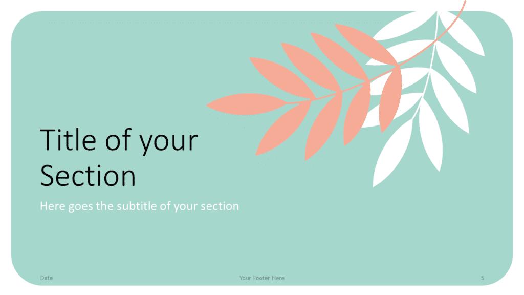 Free Floral Pastel Template for Google Slides – Section Slide (Variant 2)