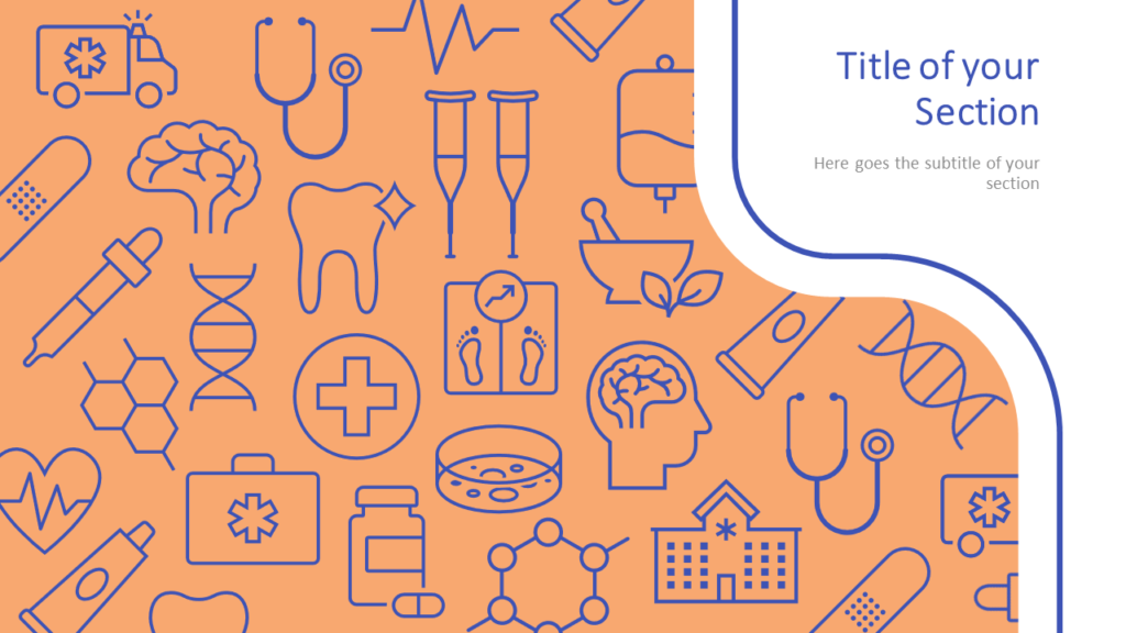 Free Medicons Medical Health Template for Google Slides – Section Slide (Variant 2)