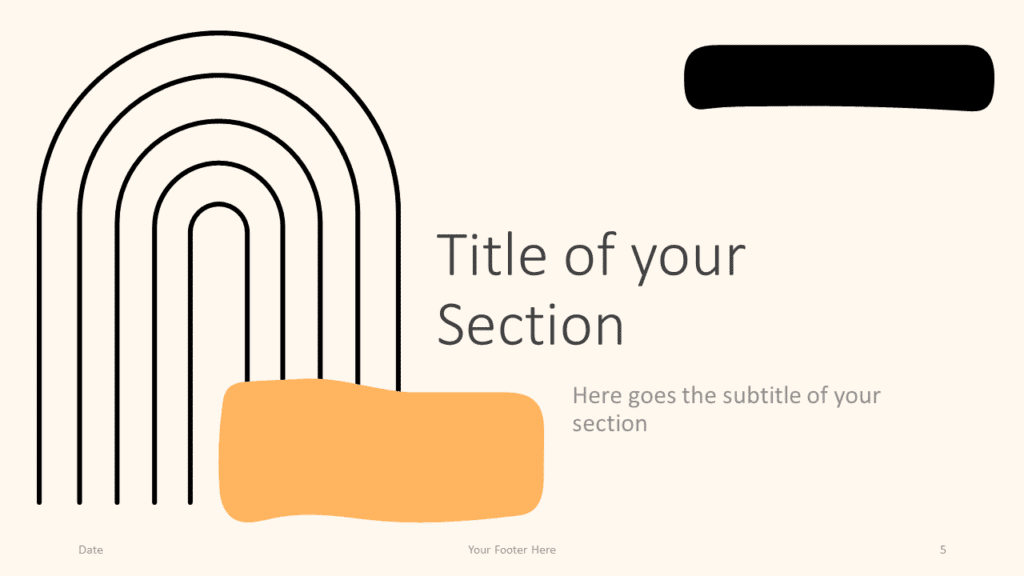 Free Mid-Century Abstract Template for Google Slides – Section Slide (Variant 2)