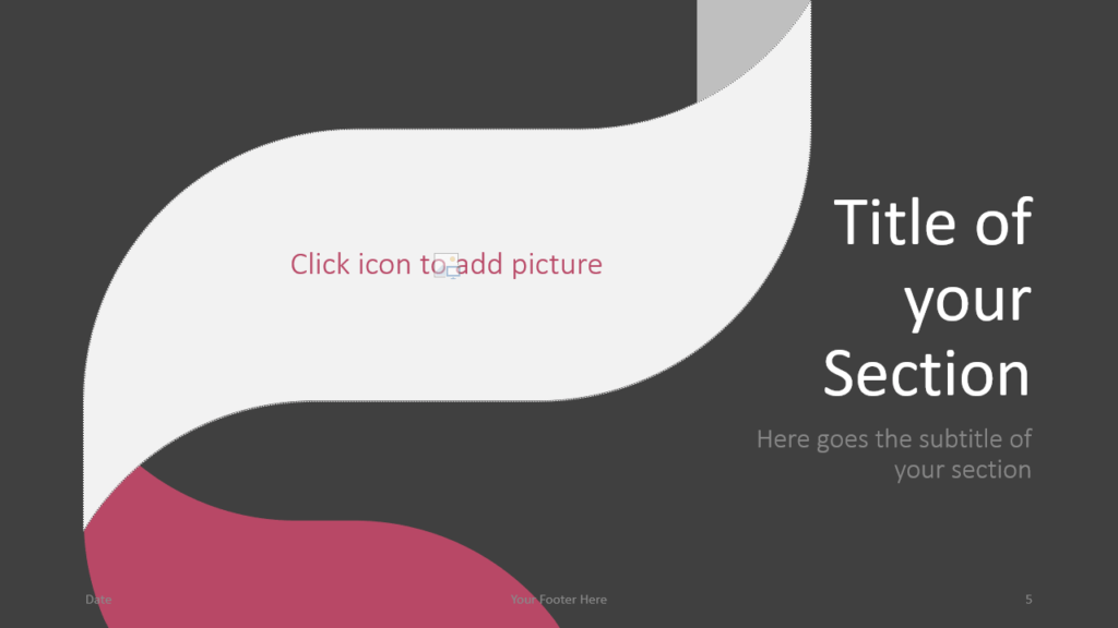 Free Twisted Strip Template for Google Slides – Section Slide (Variant 2)