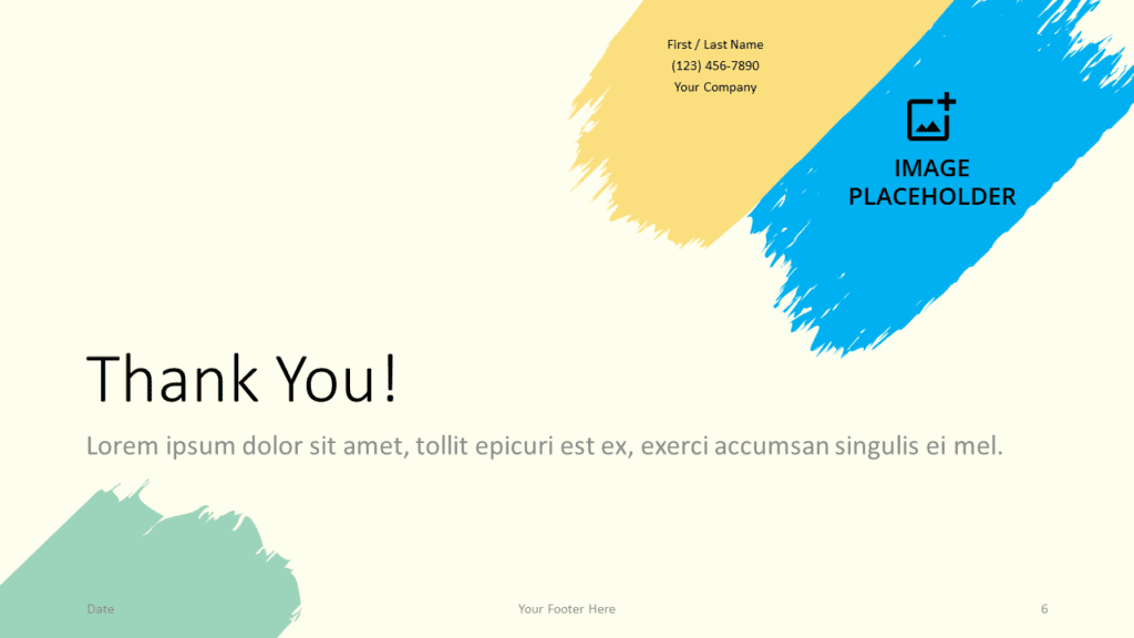 Free Brushes Template for Google Slides - Closing / Thank you