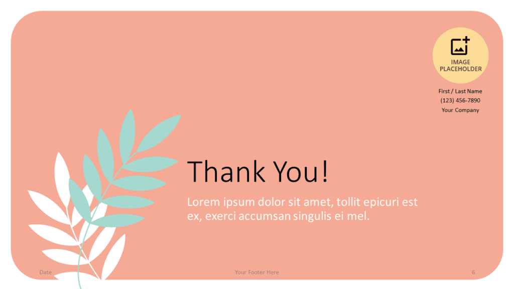 Free Floral Pastel Template for Google Slides - Closing / Thank you