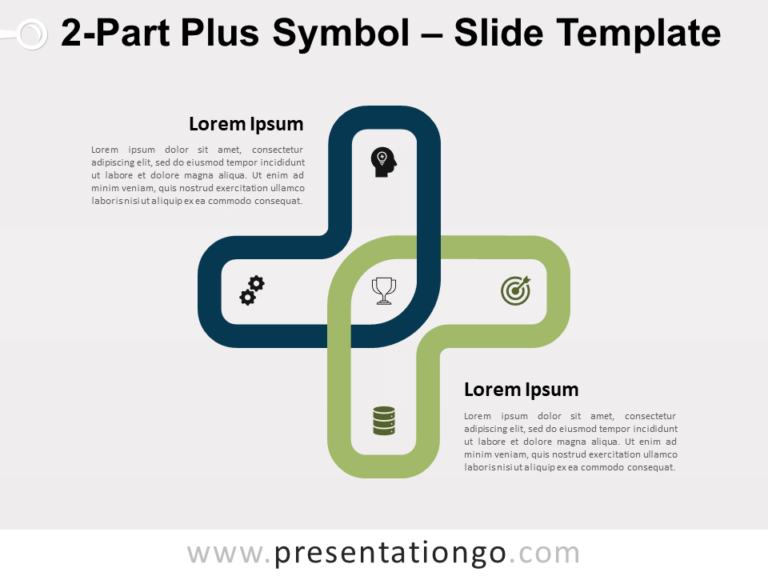 Free 2-Part Plus Symbol for PowerPoint