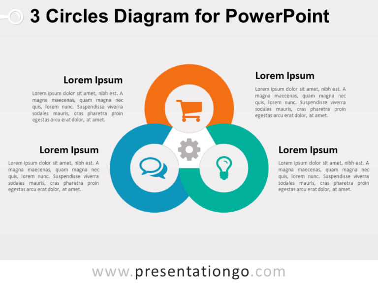 3 Circles Diagram for PowerPoint