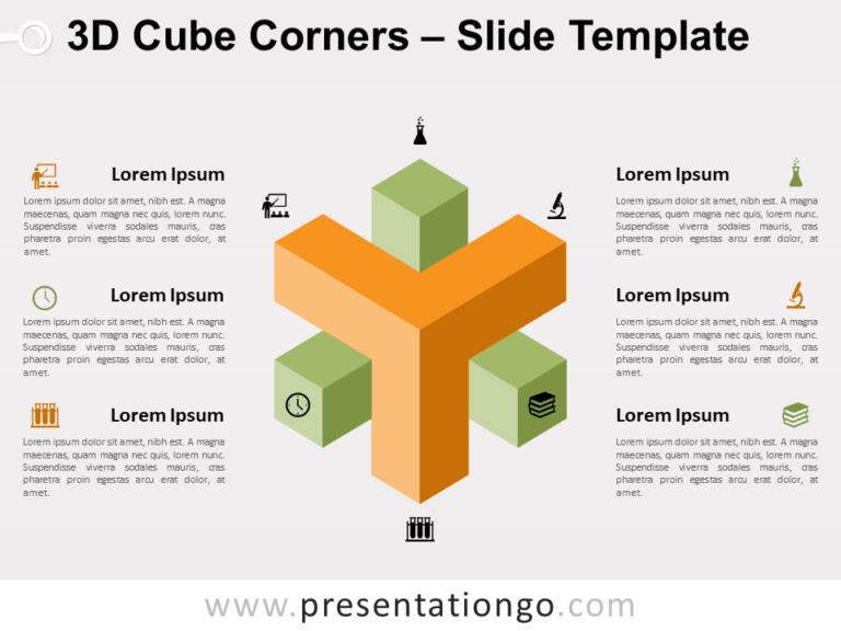 Free 3D Cube Corners for PowerPoint