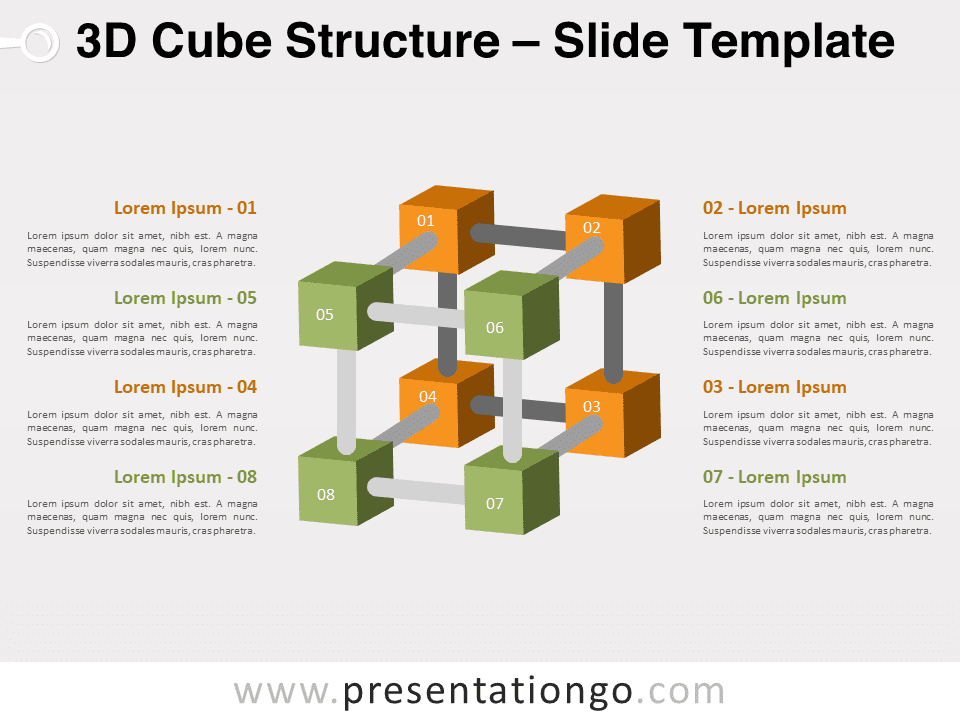 Free 3D Cube Structure for PowerPoint
