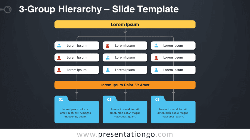 Free 3-Group Hierarchy Table for PowerPoint and Google Slides