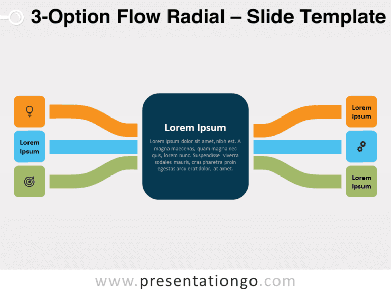 Free 3-Option Flow Radial for PowerPoint