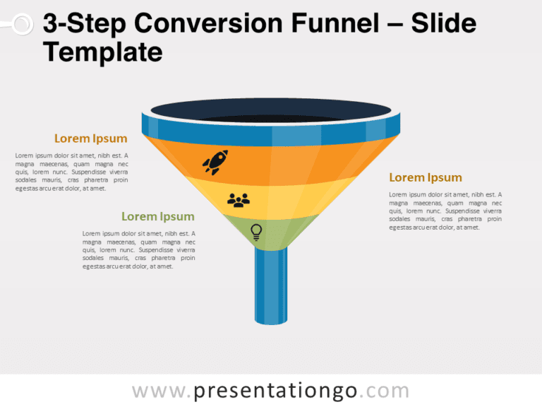 Free 3-Step Conversion Funnel for PowerPoint