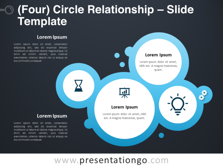 Free 4-Circle Relationship Graphics for PowerPoint