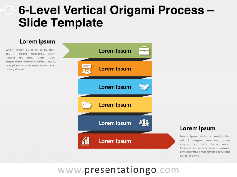 Free 6-Level Vertical Origami Process for PowerPoint