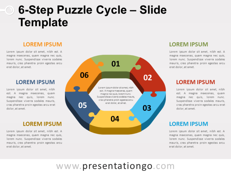 Free 6-Step Puzzle Cycle Slide Template