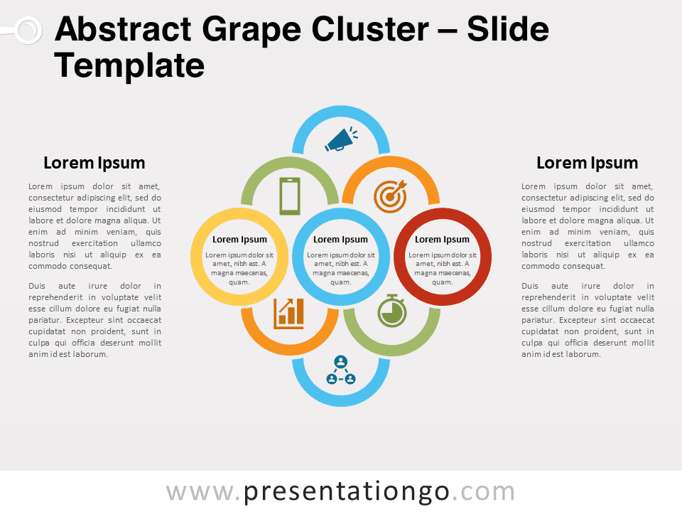 Free Abstract Grape Cluster for PowerPoint