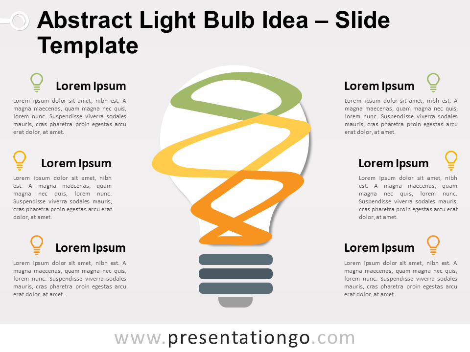 Free Abstract Light Bulb Slide Template