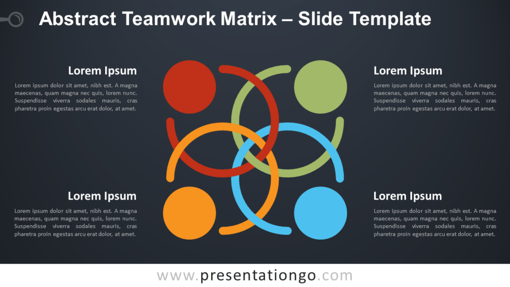 Free Abstract Teamwork Matrix PowerPoint Diagram