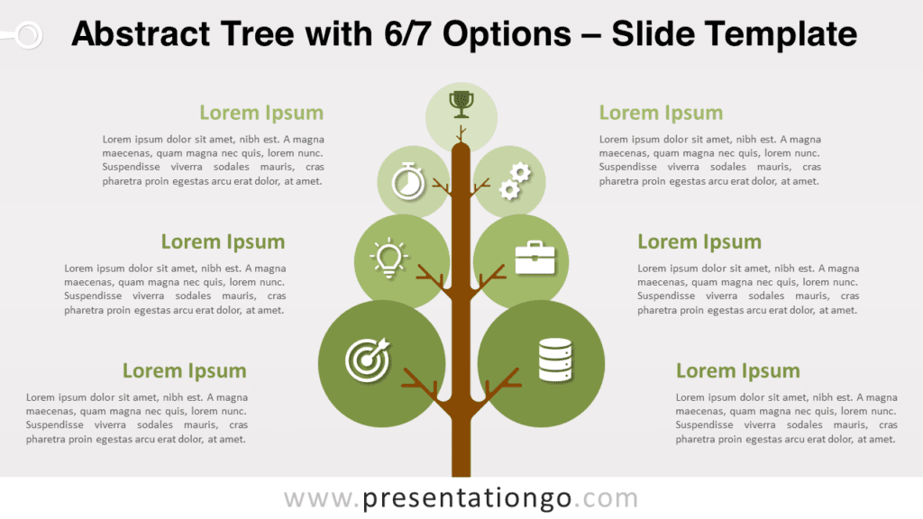 Free Abstract Tree with 6/7 Options for PowerPoint and Google Slides