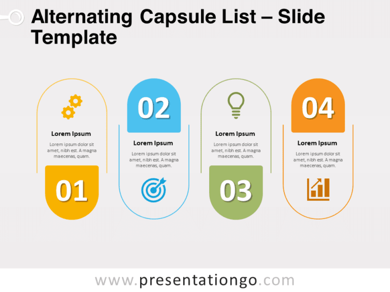 Free Alternating Capsule List for PowerPoint