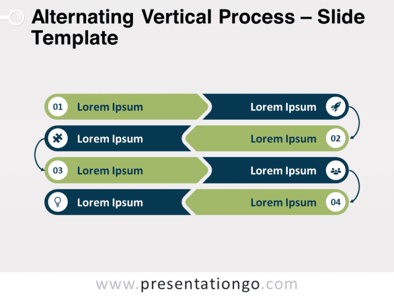 Free Alternating Vertical Process for PowerPoint