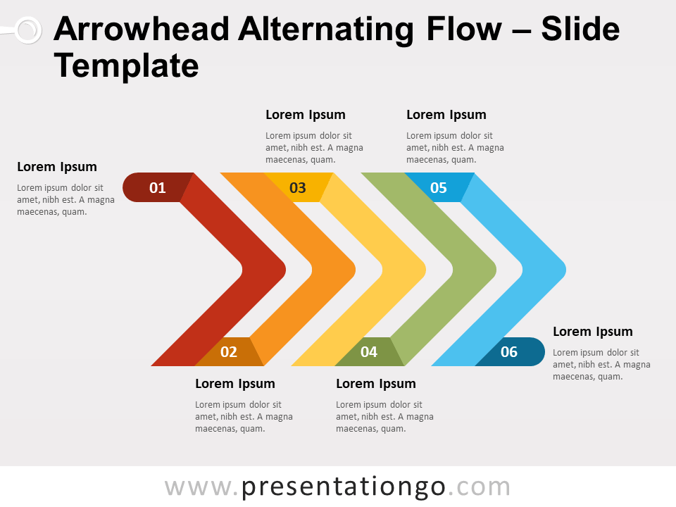 Free Arrowhead Alternating Flow for PowerPoint