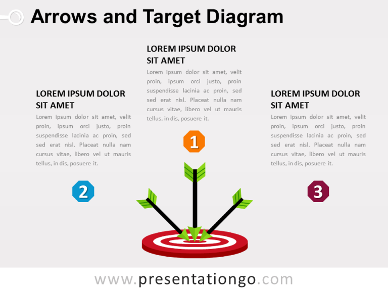 Free Arrows and Target PowerPoint Diagram