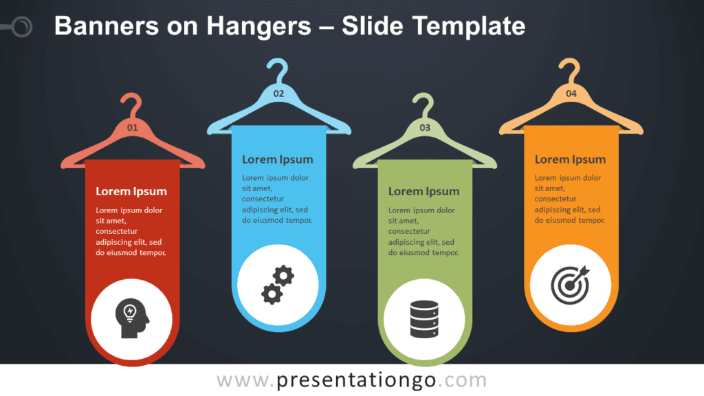 Free Banners on Hangers Graphics for PowerPoint and Google Slides