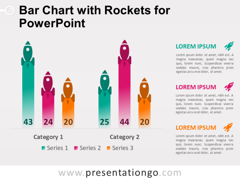 Bar Chart with Rockets - Free PowerPoint Template 1