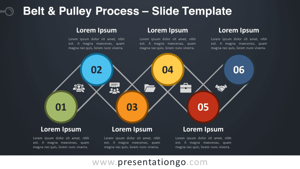 Free Belt & Pulley Process Graphics for PowerPoint and Google Slides