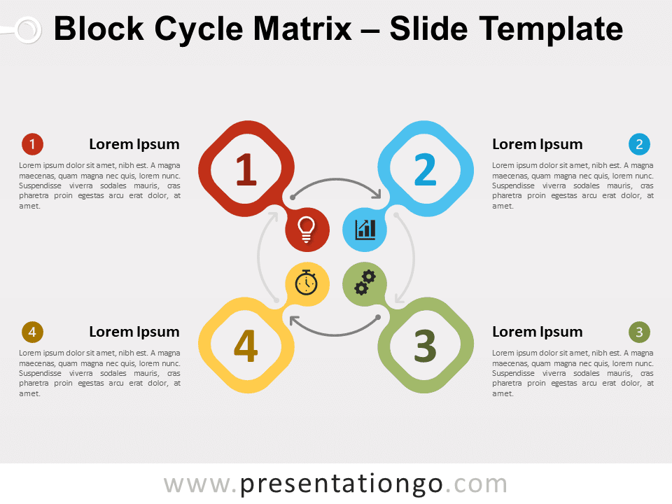 Free Block Cycle Matrix for PowerPoint