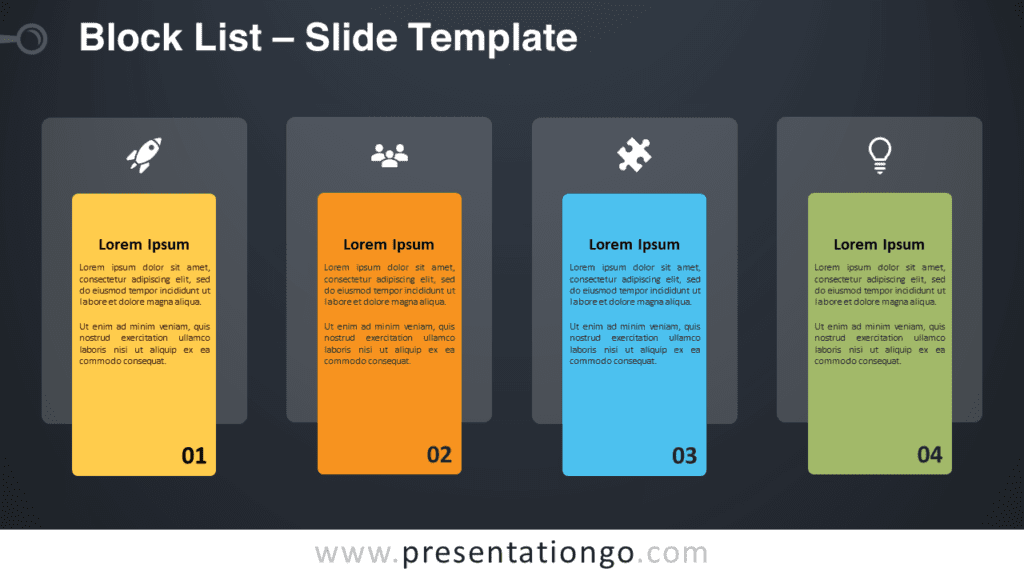 Free Block List Graphics for PowerPoint and Google Slides