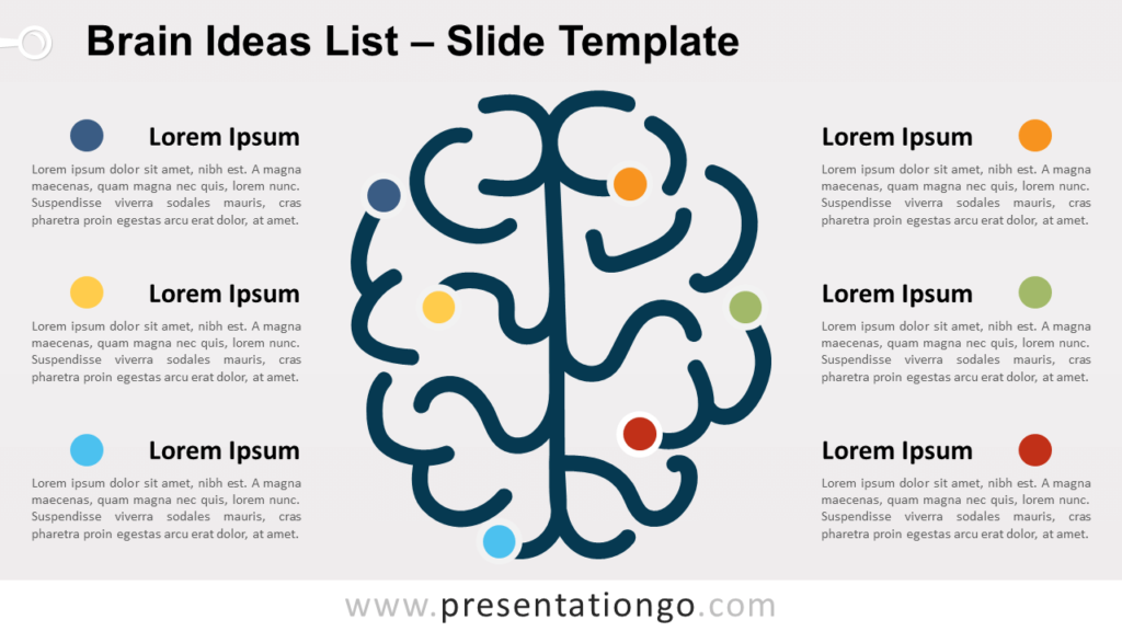 Free Brain Ideas List for PowerPoint and Google Slides