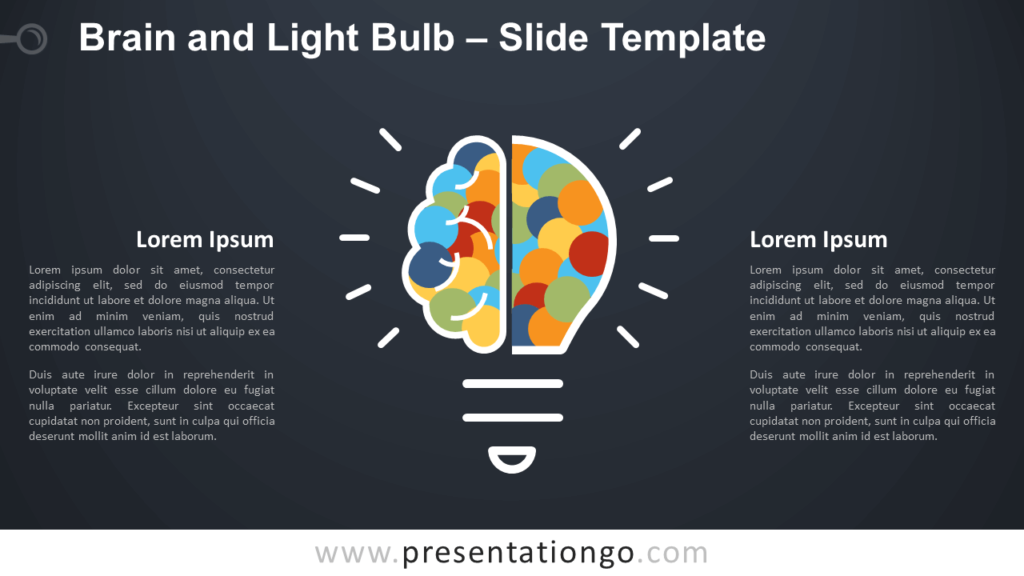 Free Brain Light Bulb Infographic for PowerPoint and Google Slides