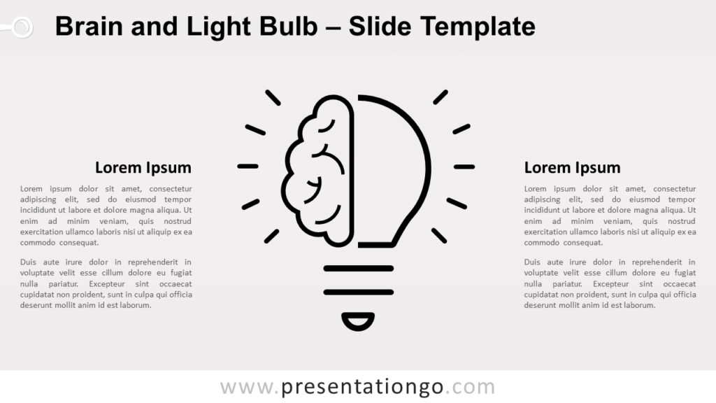 Free Brain Light Bulb Infographics for PowerPoint and Google Slides