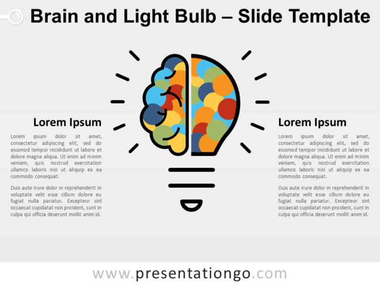 Free Brain Light Bulb for PowerPoint