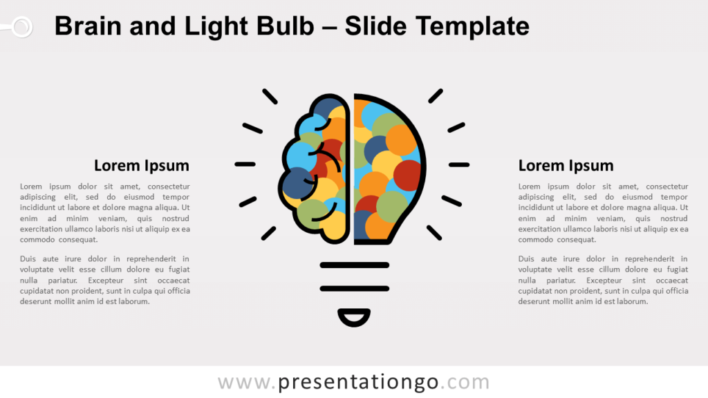 Free Brain Light Bulb for PowerPoint and Google Slides