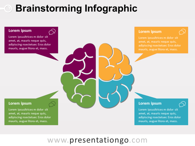 Free Colored Brainstorming PowerPoint Template