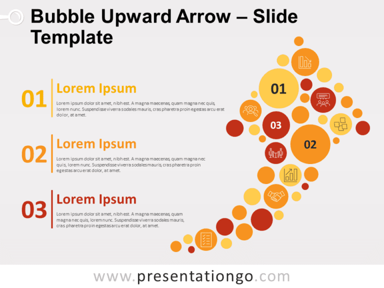 Free Bubble Upward Arrow for PowerPoint